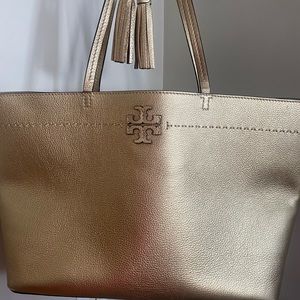 Gold leather Tory Burch bag